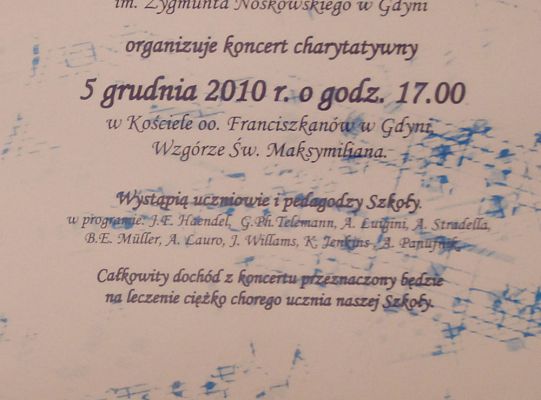 Grafika #1: Zaproszenie: koncert w Gdyni